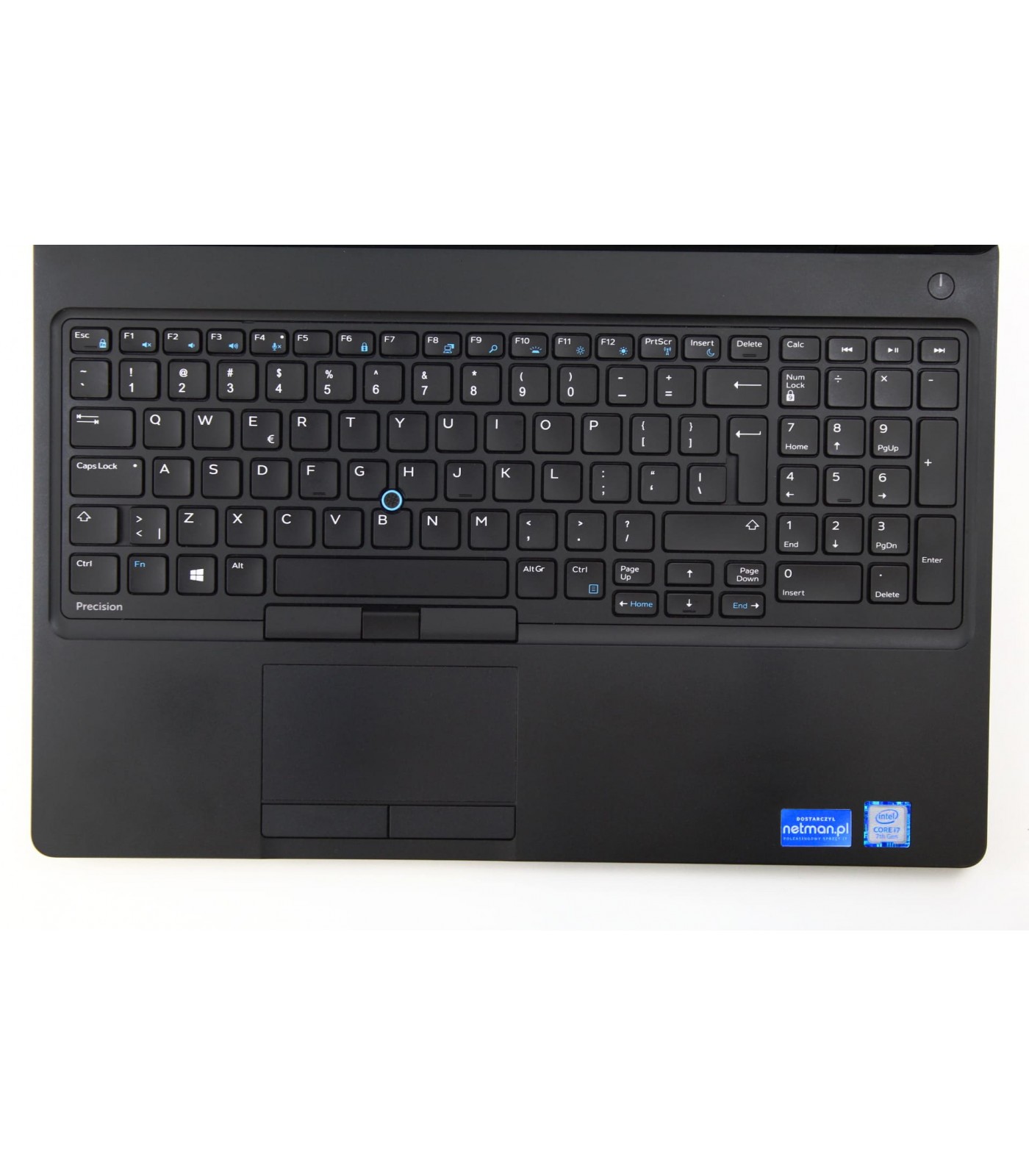Poleasinowy laptop Dell Precision 3520 z procesorem i7-7700HQ i dedykowana kartą Nvidia Quadro M620 w klasie A